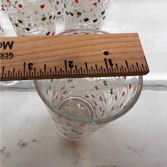 Vintage drinking glasses 1950’s confetti Colorful Geometric Tumbler spring ! - Picture 4 of 4